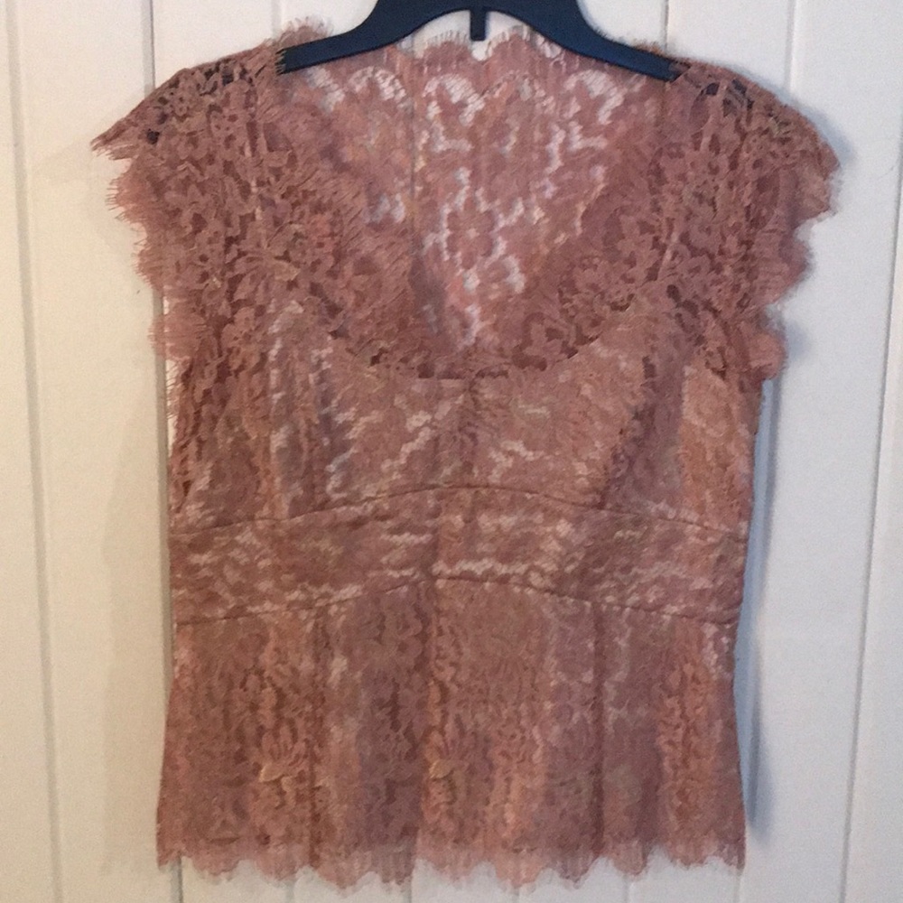 Lacy pink and gold top
